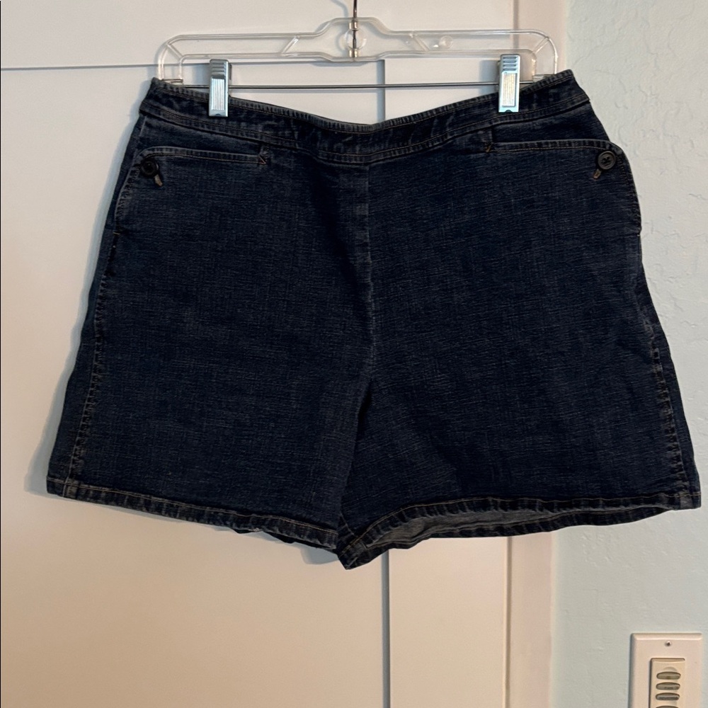 Ann Taylor Dark Blue Denim Jean Shorts